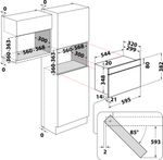 Indesit Mikrofalówka Do zabudowy MWI 3211 IX Stal nierdzewna Elektroniczny 22 MW 750 Technical drawing