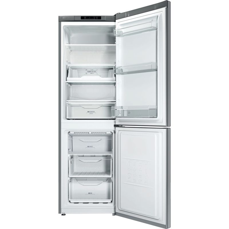 Indesit-Lodowka-z-zamrażarką-Wolnostojące-LI8-FF2I-X-Inox-Dwudrzwiow-y-a-Frontal-open