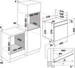 Indesit Piekarnik Do zabudowy IFWS 4841 JH BL Elektryczny A+ Technical drawing