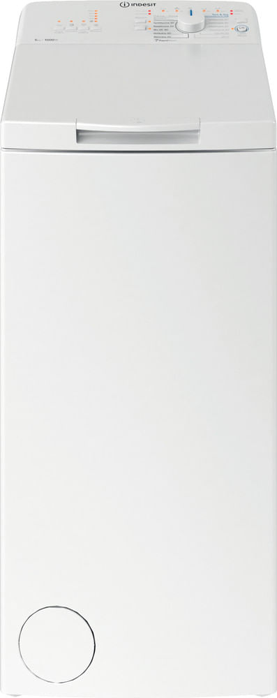 Indesit Pralka Wolnostojące BTW L50300 PL/N Biel Ładowana od góry D Frontal