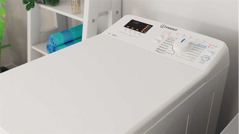 Indesit Pralka Wolnostojące BTW  W S60300 PL/N Biel Ładowana od góry D Lifestyle perspective