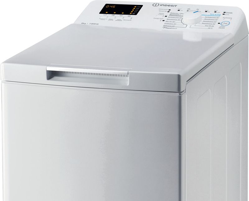 Indesit Pralka Wolnostojące BTW  W S60300 PL/N Biel Ładowana od góry D Control panel
