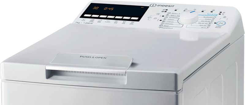 Indesit Pralka Wolnostojące BTW B7220P EU/N Biel Ładowana od góry E Control panel