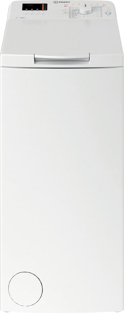Indesit Pralka Wolnostojące BTW S72200 EU/N Biel Ładowana od góry E Frontal