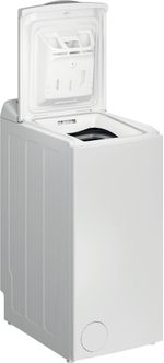 Indesit Pralka Wolnostojące BTW S72200 EU/N Biel Ładowana od góry E Perspective open