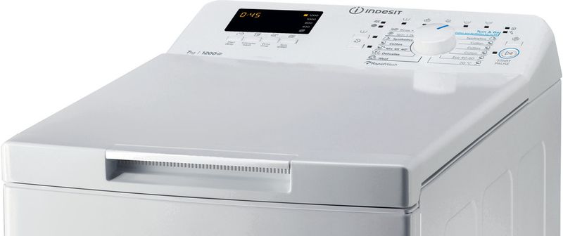 Indesit Pralka Wolnostojące BTW S72200 EU/N Biel Ładowana od góry E Control panel