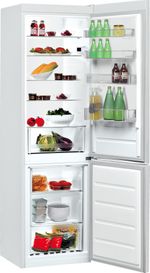 Indesit Lodówka z zamrażarką Wolnostojące LI9 S2E W Biały Dwudrzwiow(y)a Perspective open