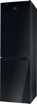 Indesit Lodówka z zamrażarką Wolnostojące LI8 S1E K Czarny Dwudrzwiow(y)a Perspective