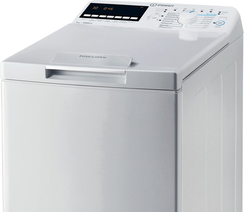 Indesit Pralka Wolnostojące BTWE B7220P PL/N Biel Ładowana od góry E Control panel