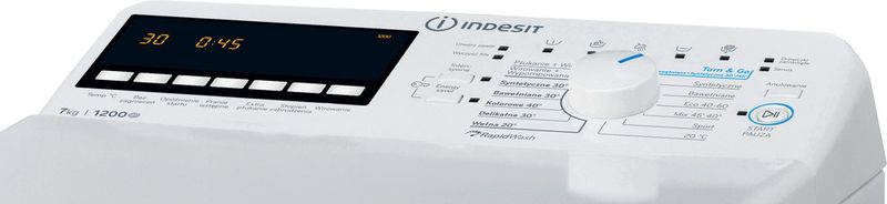 Indesit Pralka Wolnostojące BTWE B7220P PL/N Biel Ładowana od góry E Program