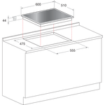 Indesit-Płyta-grzewcza-PR-642--I-WH--Biel-Gazowy-Technical-drawing