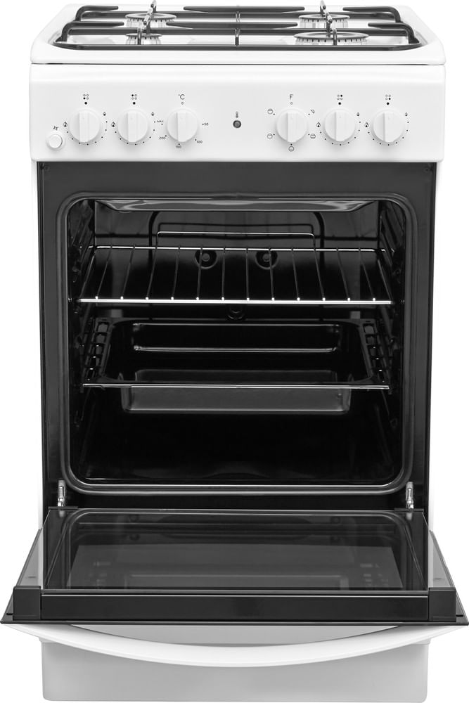 Indesit Kuchenka IS5G4KHW/E Biel Gazowy Frontal open