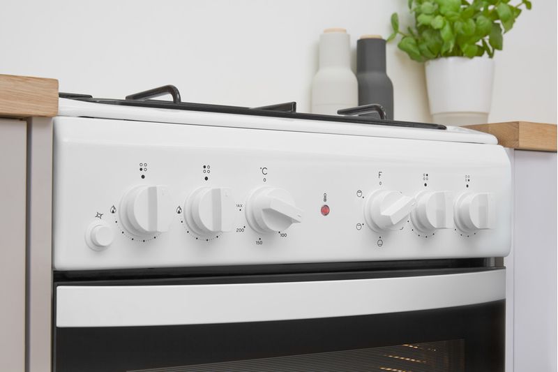 Indesit Kuchenka IS5G4KHW/E Biel Gazowy Lifestyle control panel