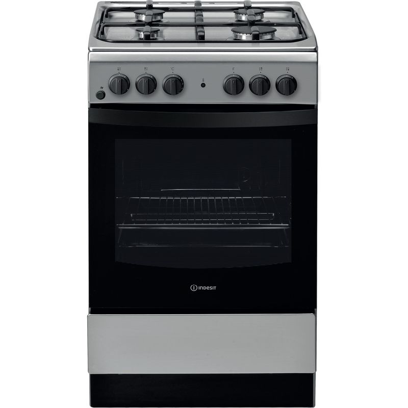 Indesit-Kuchenka-IS5G4KHX-E-Inox-Gazowy-Frontal