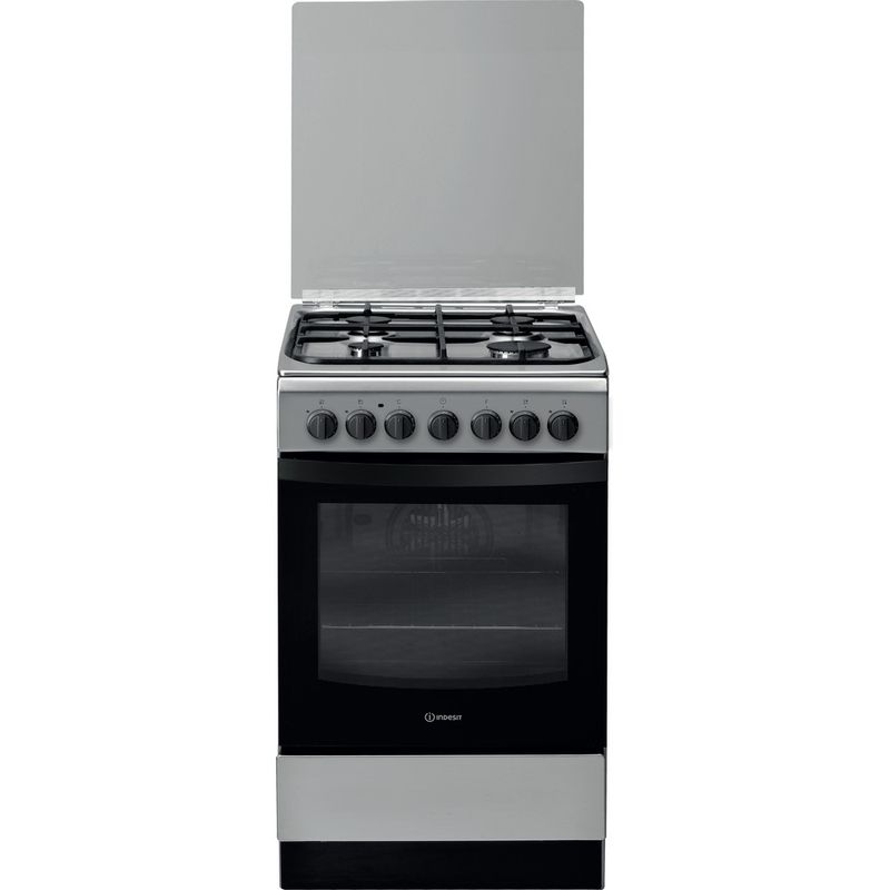 Indesit-Kuchenka-IS5G5PHX-E-Inox-Gazowy-Frontal