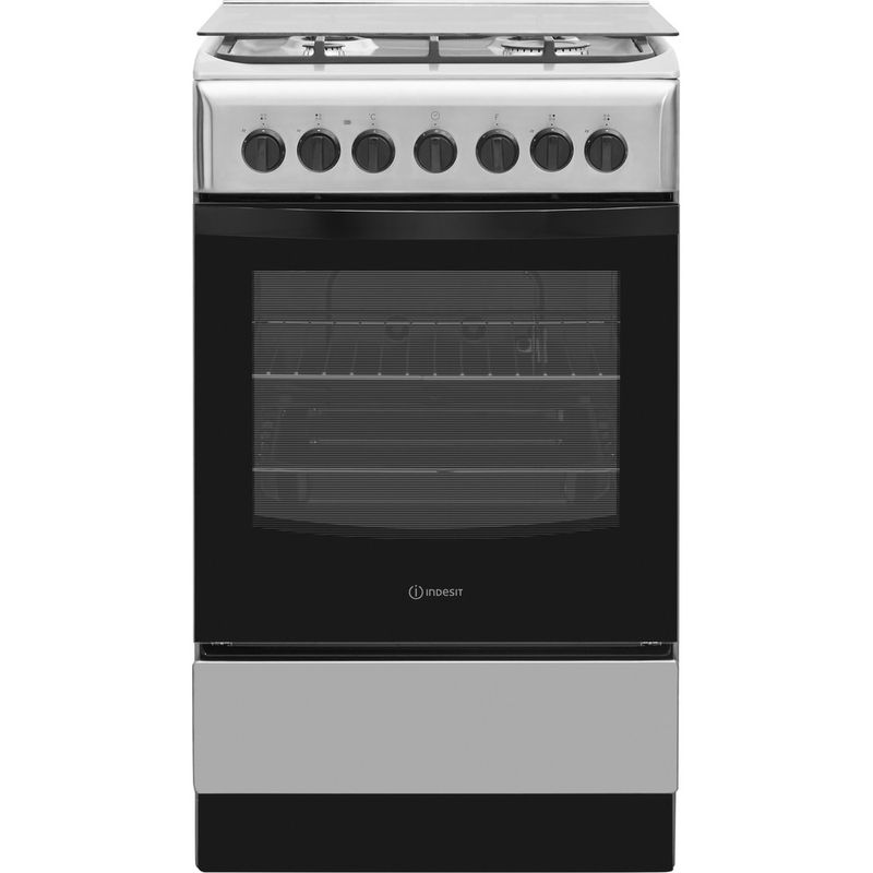 Indesit-Kuchenka-IS5G5PHX-PO-Inox-Gazowy-Frontal