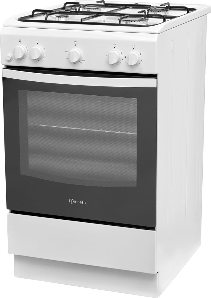 Indesit Kuchenka IS5G0KMW/E Biel Gazowy Perspective