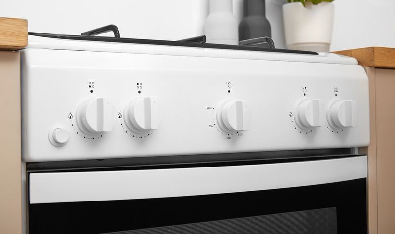 Indesit Kuchenka IS5G0KMW/E Biel Gazowy Lifestyle control panel