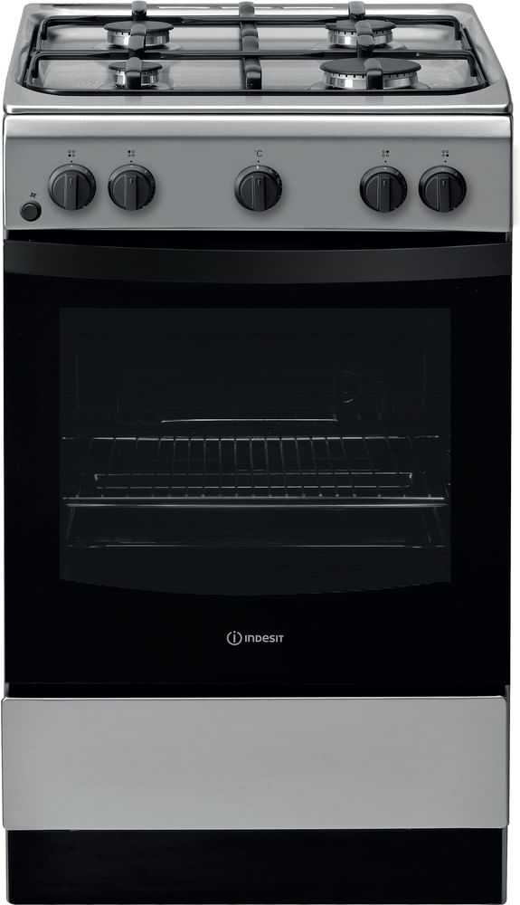 Indesit-Kuchenka-IS5G0KMX-E-Inox-Gazowy-Frontal