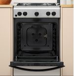 Indesit Kuchenka IS5G0KMX/E Inox Gazowy Lifestyle frontal open