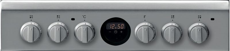 Indesit Kuchenka IS5G8CHX/PO/1 Inox Gazowy Control panel