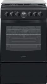 Indesit Kuchenka IS5G8CHB/PO Czarny Gazowy Frontal