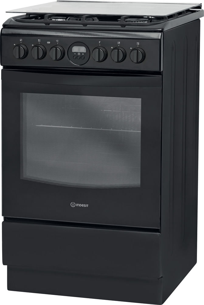 Indesit Kuchenka IS5G8CHB/PO Czarny Gazowy Perspective