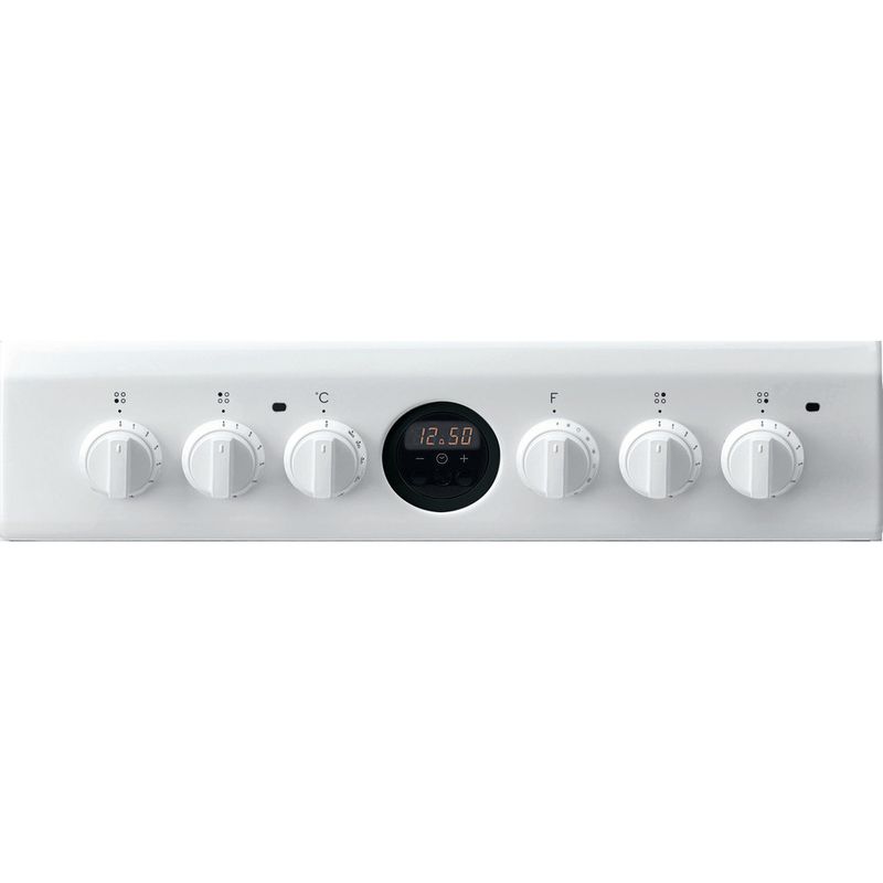 Indesit-Kuchenka-IS5G8CHW-PO--1-Biel-Gazowy-Control-panel