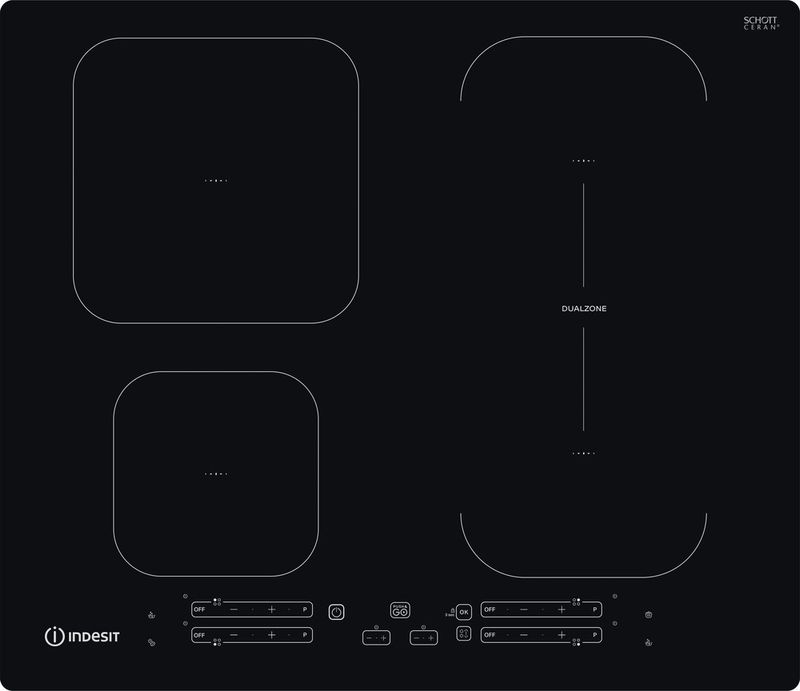 Indesit-Płyta-grzewcza-IB-65B60-NE-Czarny-Induction-vitroceramic-Frontal