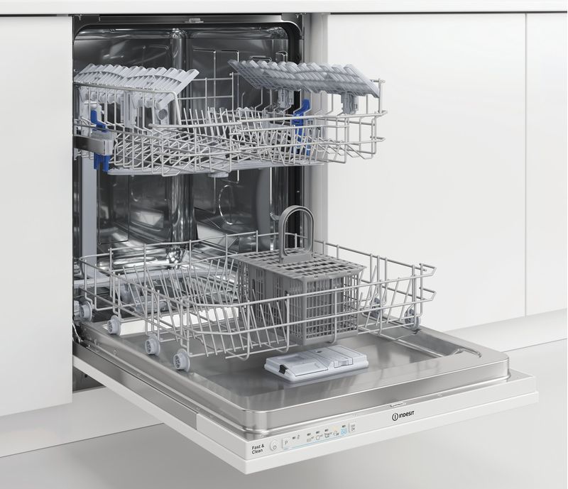 Indesit Zmywarka Do zabudowy DIE 2B19 A Zintegrowane F Perspective open