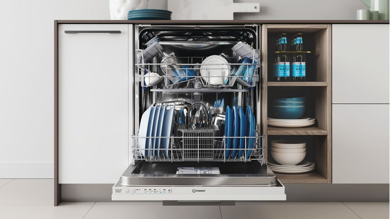 Indesit Zmywarka Do zabudowy DIE 2B19 A Zintegrowane F Lifestyle frontal open
