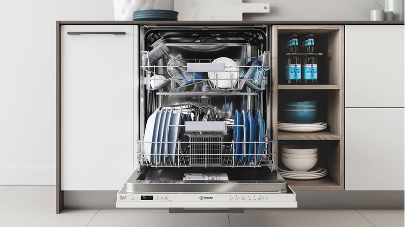 Indesit Zmywarka Do zabudowy DIC 3B+16 A Zintegrowane F Lifestyle frontal open