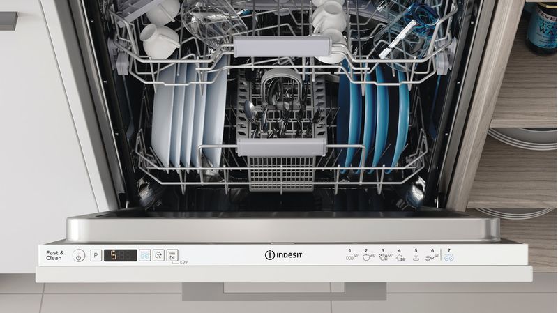 Indesit Zmywarka Do zabudowy DIC 3B+16 A Zintegrowane F Lifestyle control panel