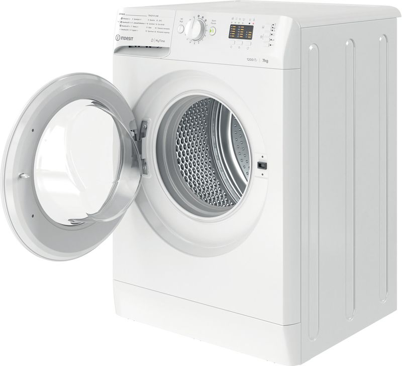 Indesit Pralka Wolnostojące MTWA 71252 W PL Biel Ładowany od frontu E Perspective open