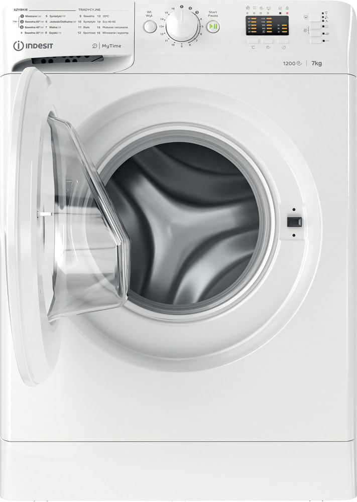 Indesit Pralka Wolnostojące MTWA 71252 W PL Biel Ładowany od frontu E Frontal open