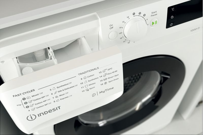 Indesit Pralka Wolnostojące MTWSE 61252 WK EE Biel Ładowany od frontu F Drawer