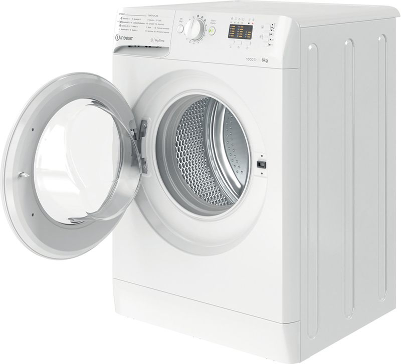 Indesit Pralka Wolnostojące MTWA 61051 W PL Biel Ładowany od frontu F Perspective open