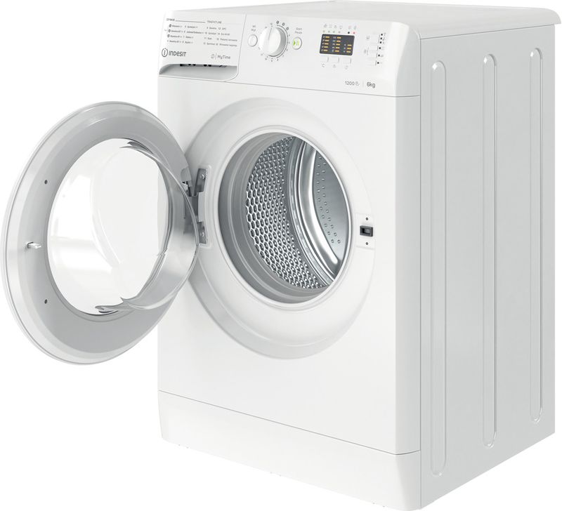 Indesit Pralka Wolnostojące MTWA 61251 W PL Biel Ładowany od frontu F Perspective open
