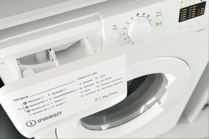 Indesit Pralka Wolnostojące MTWA 61251 W PL Biel Ładowany od frontu F Drawer