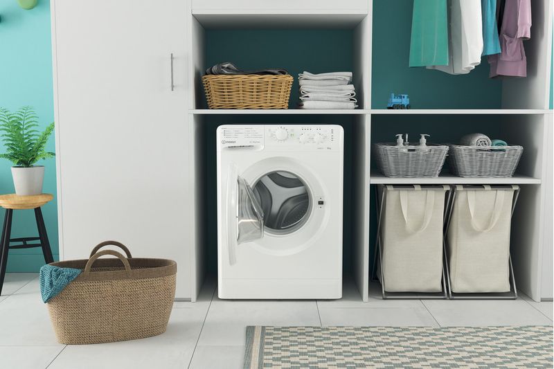 Indesit Pralka Wolnostojące MTWSC 510511 W PL Biel Ładowany od frontu F Lifestyle frontal open