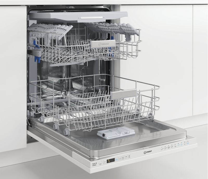 Indesit Zmywarka Do zabudowy DIO 3T131 A FE Zintegrowane D Perspective open