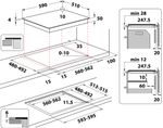 Indesit Płyta grzewcza IS 83Q60 NE Czarny Induction vitroceramic Technical drawing