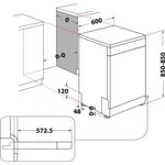 Indesit-Zmywarka-Wolnostojące-DFE-1B19-X-Wolnostojące-F-Technical-drawing