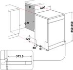 Indesit-Zmywarka-Wolnostojące-DFO-3T133-A-F-X-Wolnostojące-D-Technical-drawing