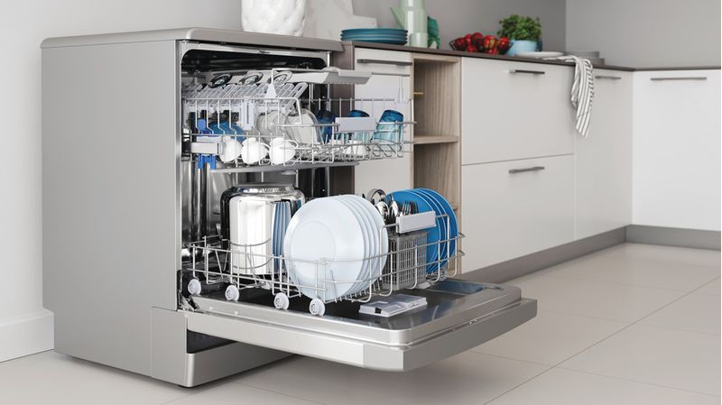Indesit Zmywarka Wolnostojące DFC 2B+19 AC X Wolnostojące F Lifestyle perspective open