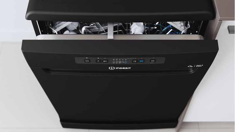 Indesit Zmywarka Wolnostojące DFC 2C24 B Wolnostojące E Lifestyle control panel