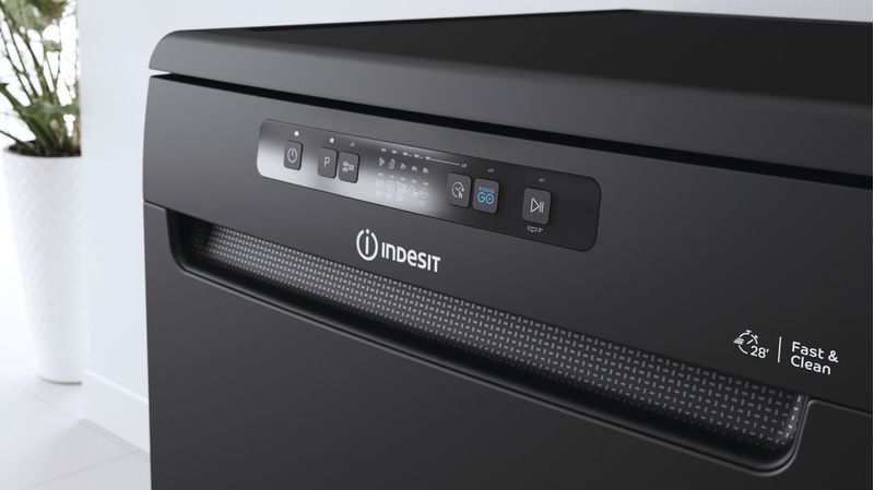 Indesit Zmywarka Wolnostojące DFC 2C24 B Wolnostojące E Control panel