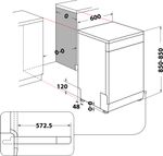 Indesit Zmywarka Wolnostojące DFC 2C24 B Wolnostojące E Technical drawing