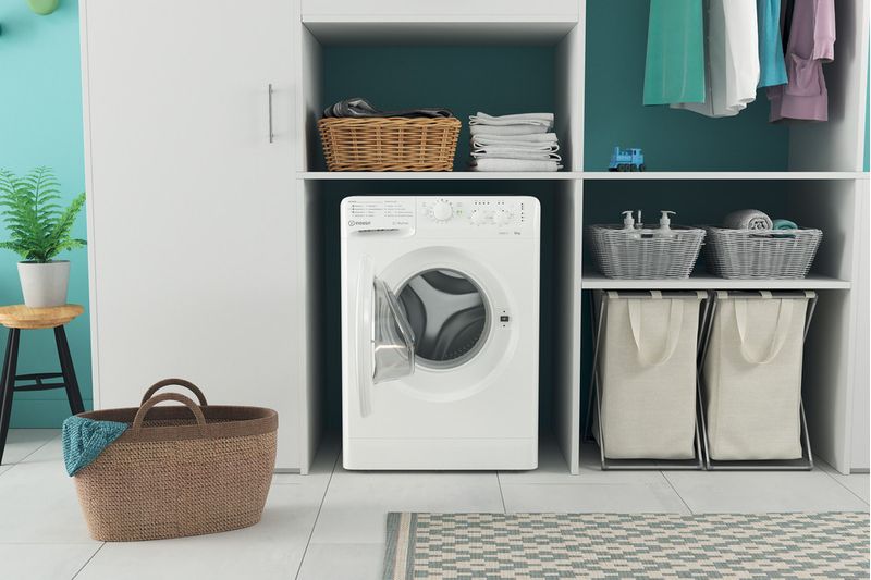 Indesit Pralka Wolnostojące MTWSC 61252 W PL Biel Ładowany od frontu F Lifestyle frontal open