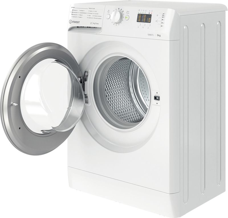 Indesit Pralka Wolnostojące MTWSA 51252 WS PL Biel Ładowany od frontu F Perspective open